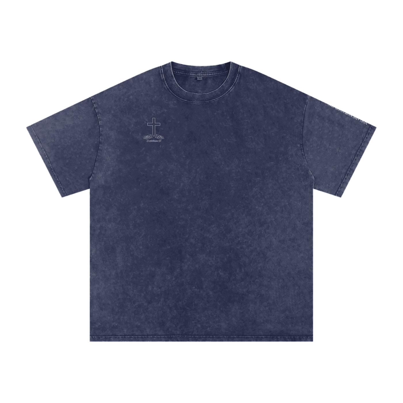 Snow Washed Oversized Cotton T-Shirt: Mental Health/Doubt