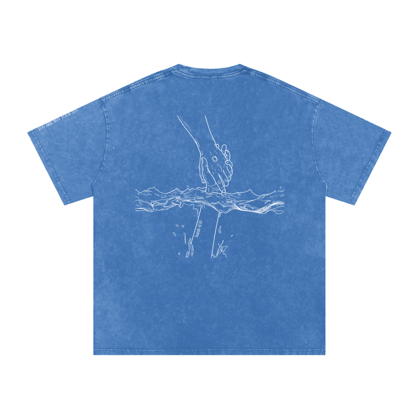Snow Washed Oversized Cotton T-Shirt: Mental Health/Doubt