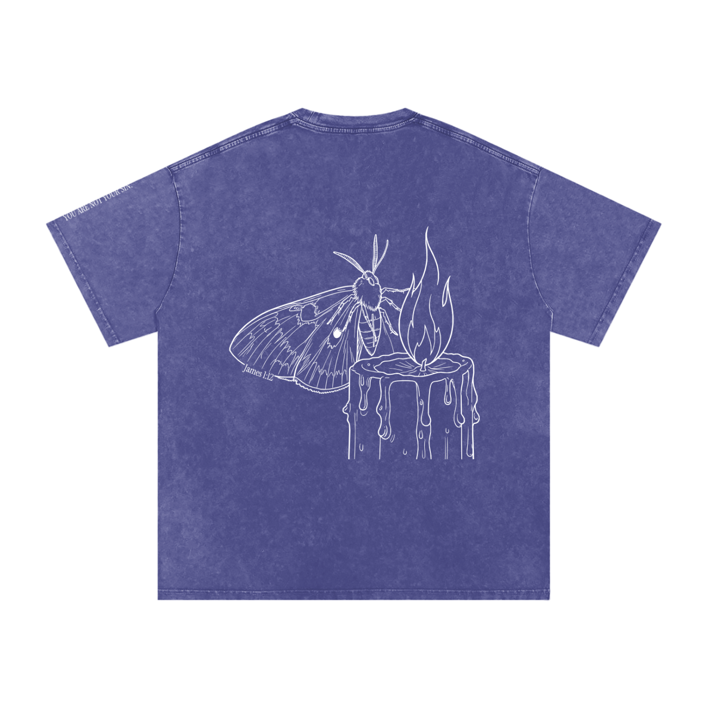 Snow Washed Oversized Cotton T-Shirt: Lust
