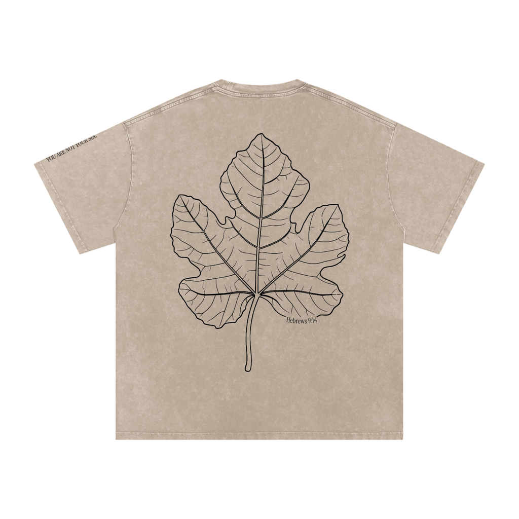 Snow Washed Oversized Cotton T-Shirt: Shame