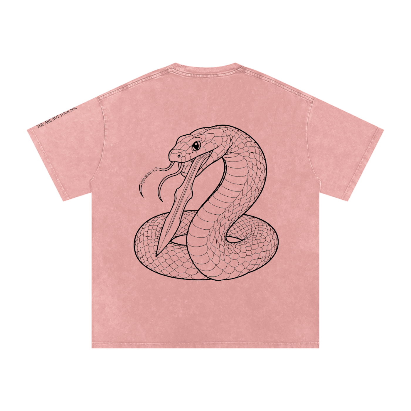 Snow Washed Oversized Cotton T-Shirt: Sins of the Tongue