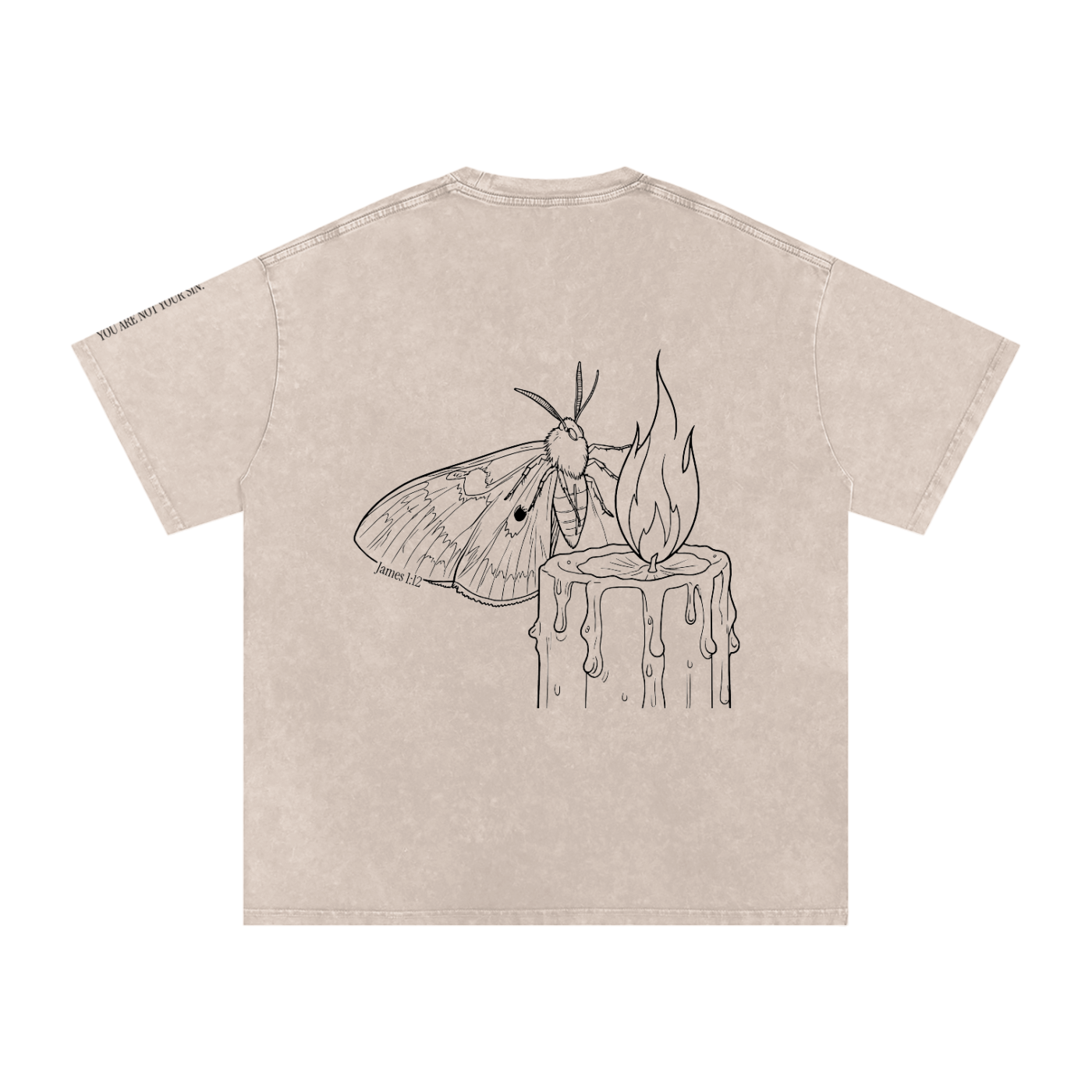 Snow Washed Oversized Cotton T-Shirt: Lust