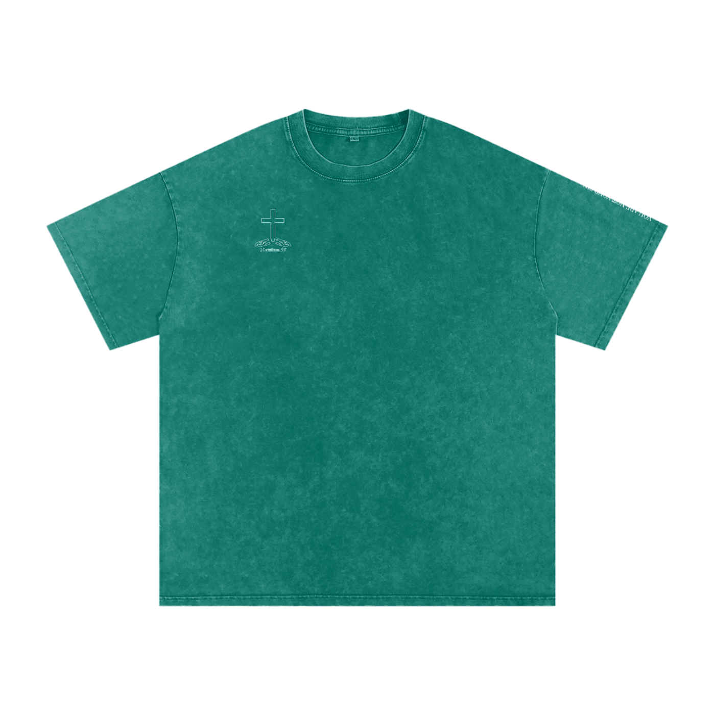 Snow Washed Oversized Cotton T-Shirt: Mental Health/Doubt