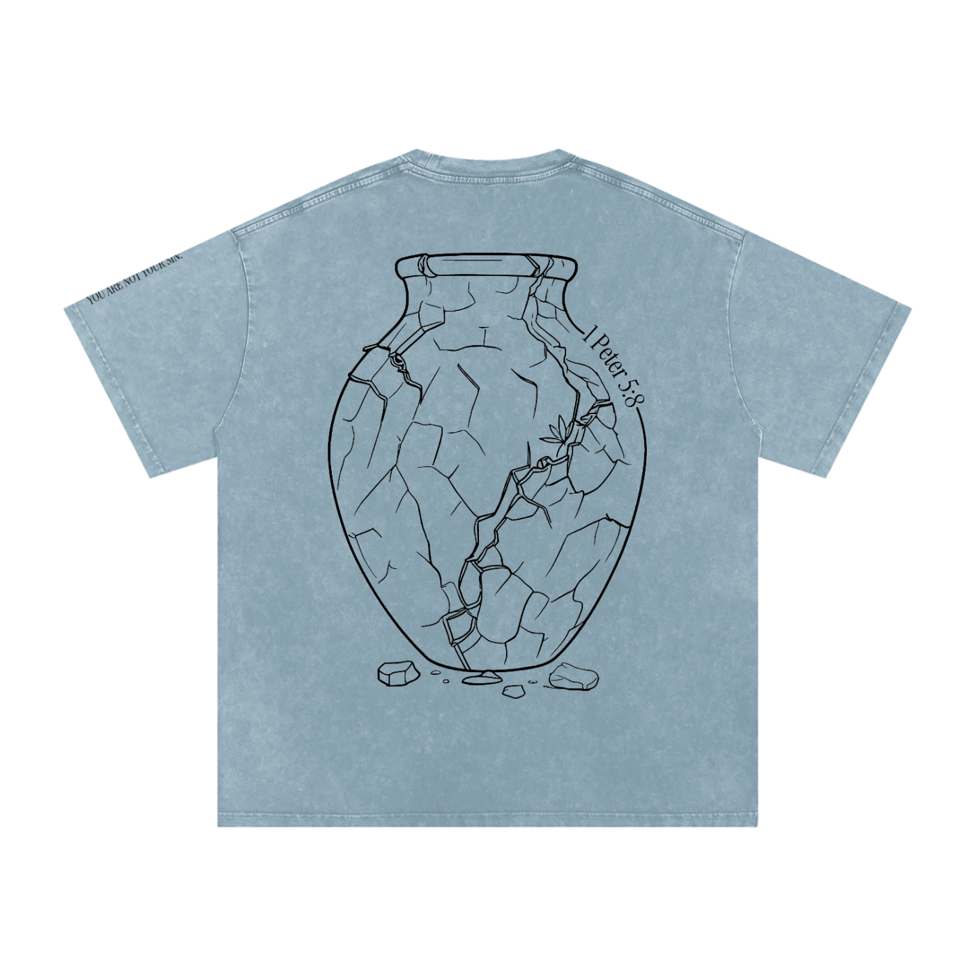Snow Washed Oversized Cotton T-Shirt: Sobriety
