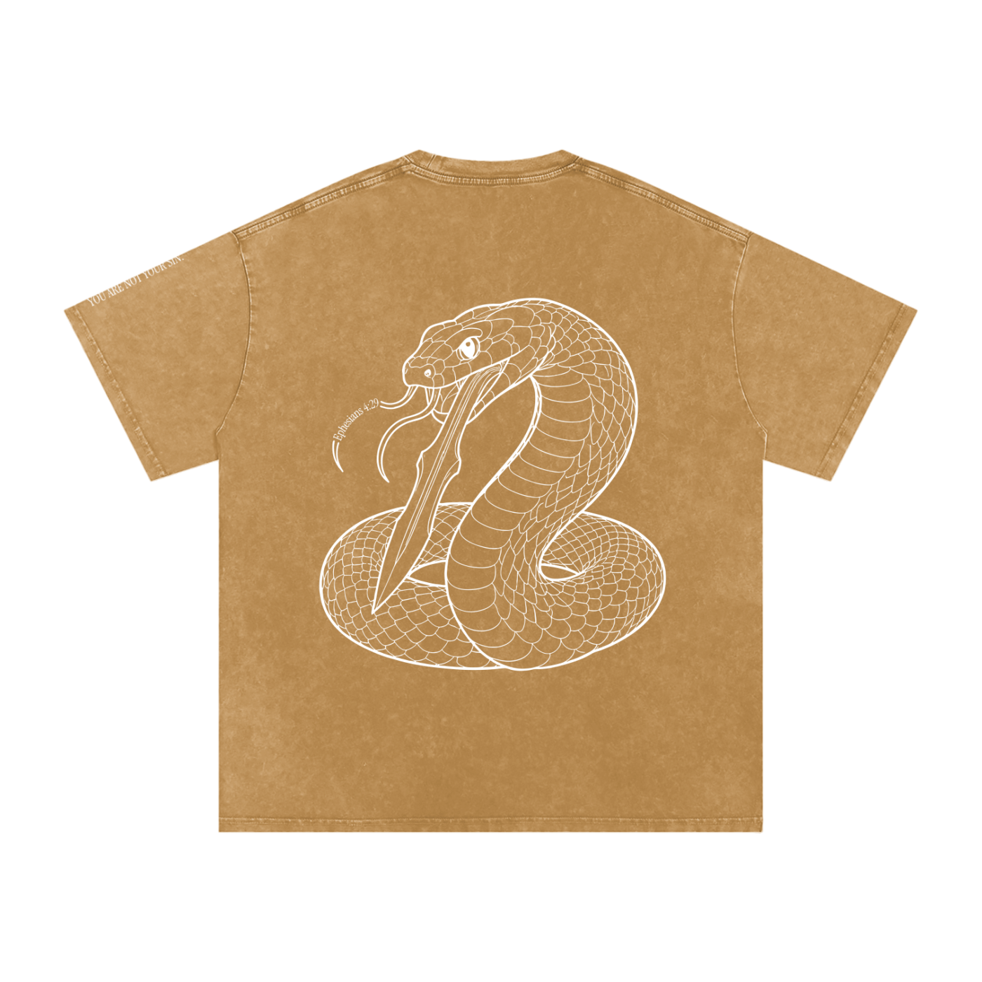 Snow Washed Oversized Cotton T-Shirt: Sins of the Tongue