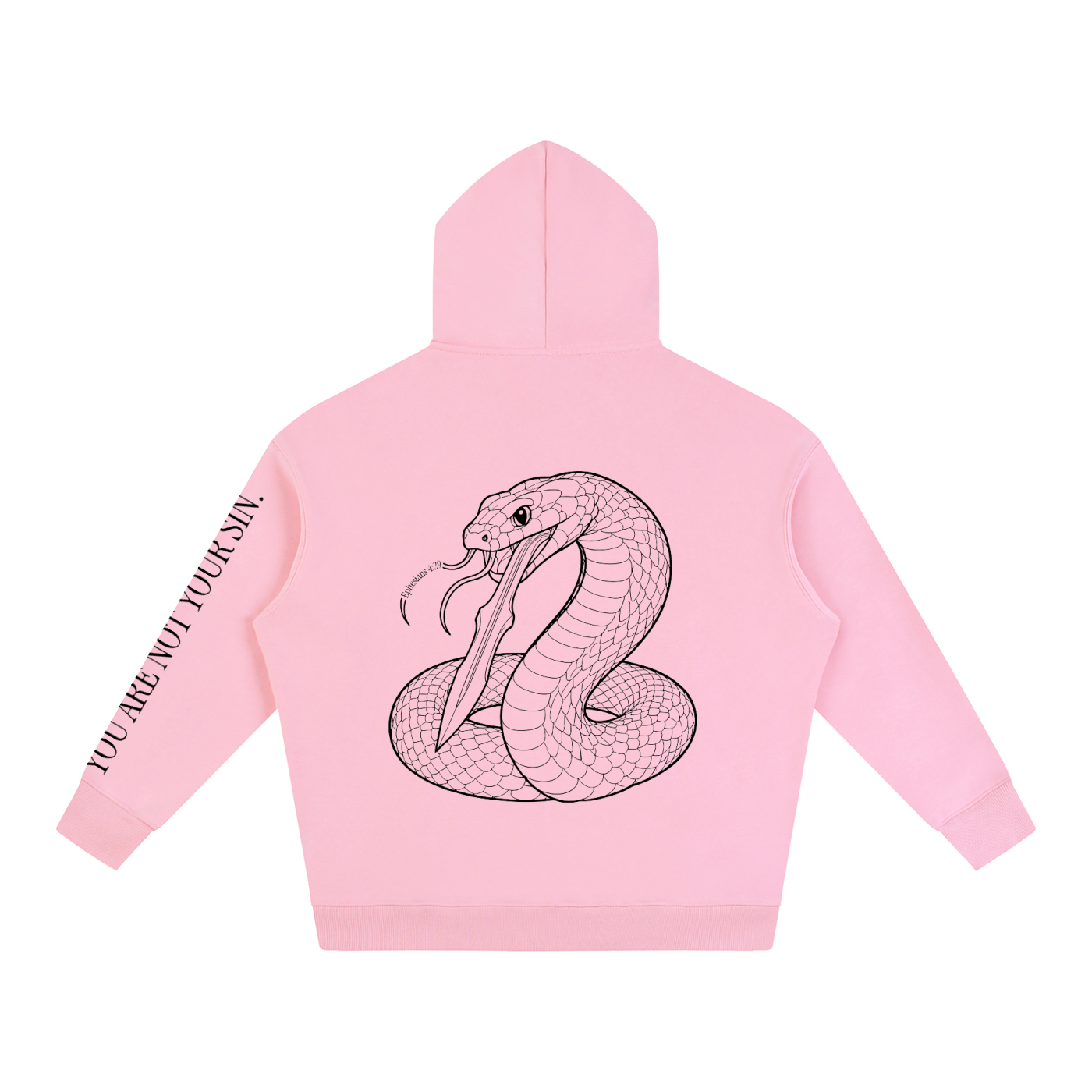 Oversize Fleeced Hoodie: Sins of the Tongue