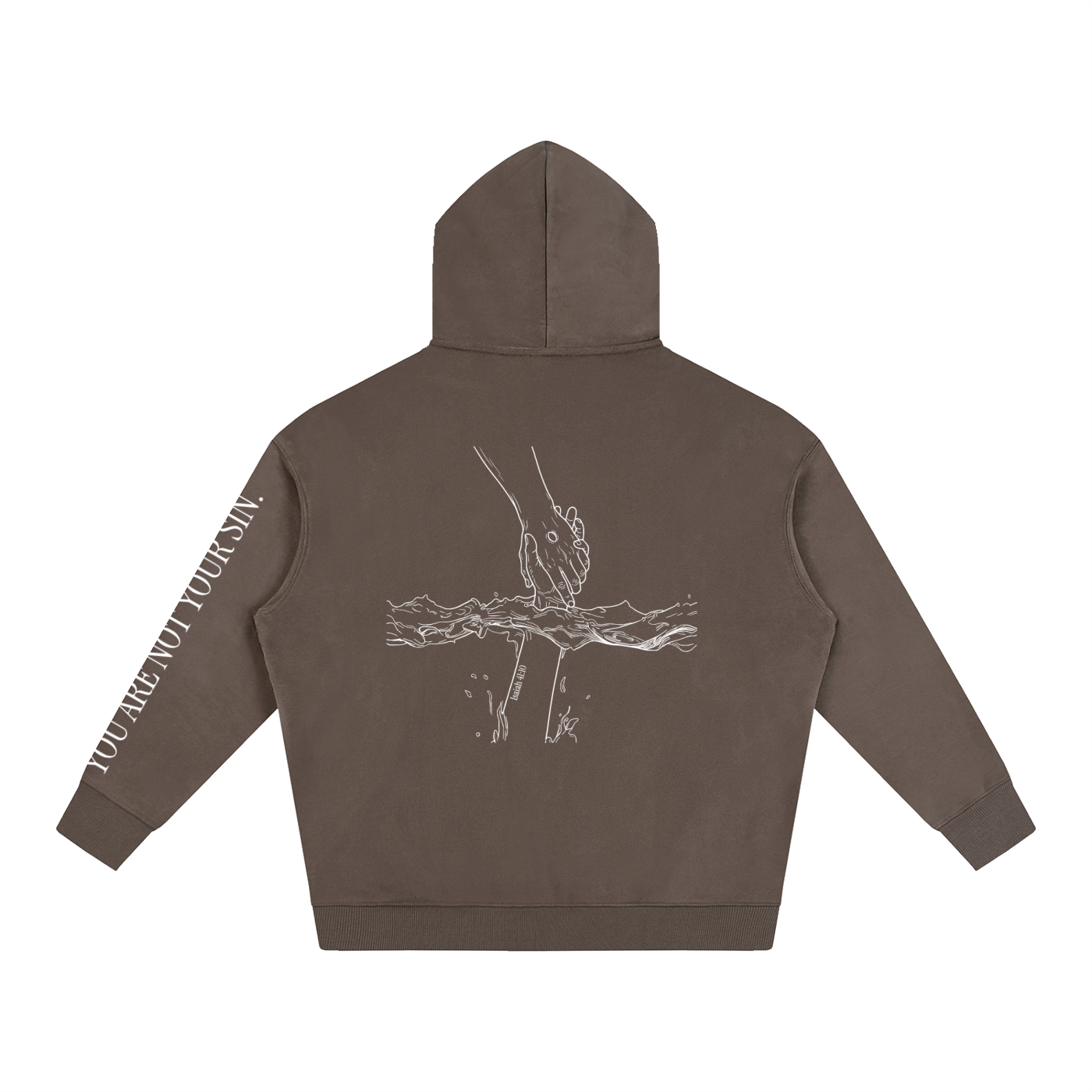 Oversize Fleeced Hoodie: Mental Health/Doubt
