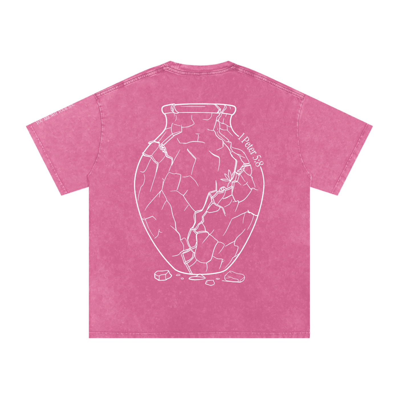 Snow Washed Oversized Cotton T-Shirt: Sobriety