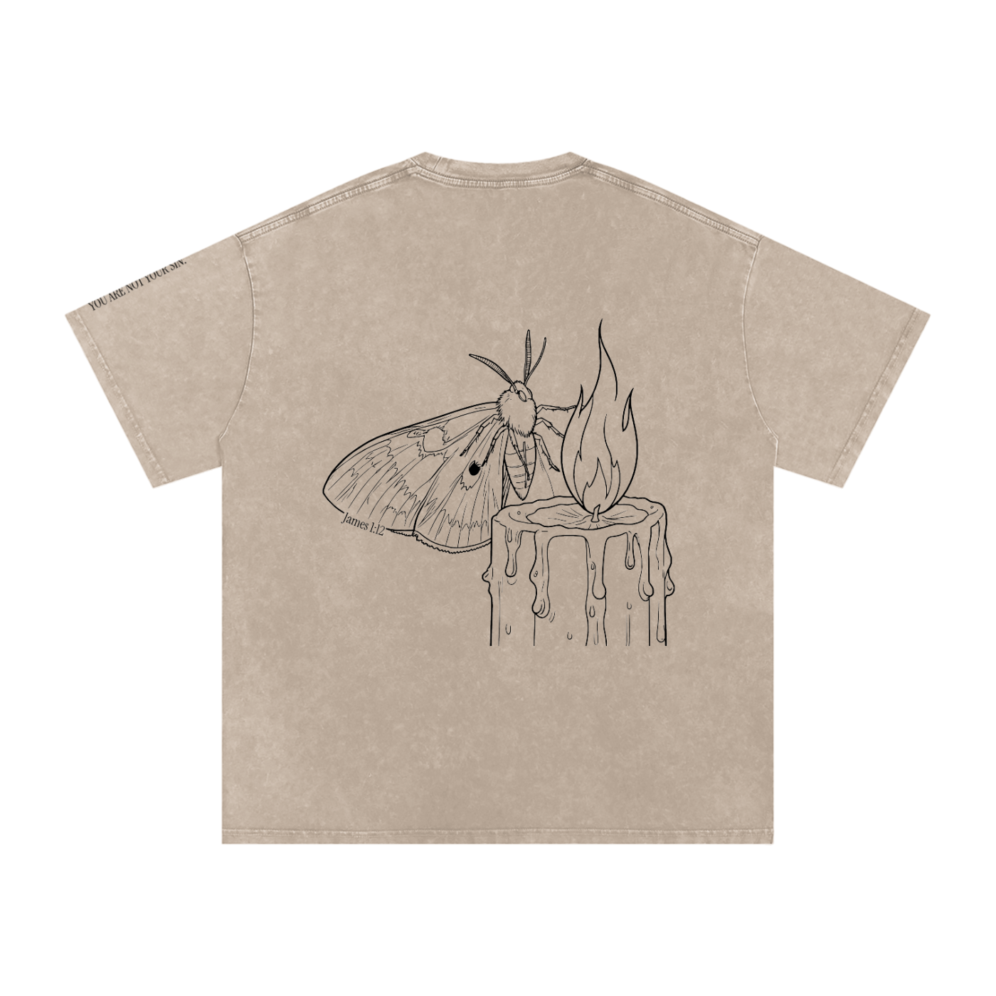 Snow Washed Oversized Cotton T-Shirt: Lust