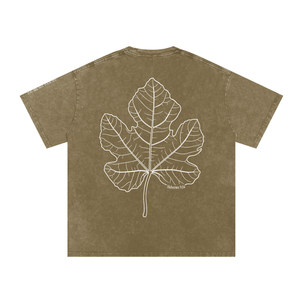 Snow Washed Oversized Cotton T-Shirt: Shame