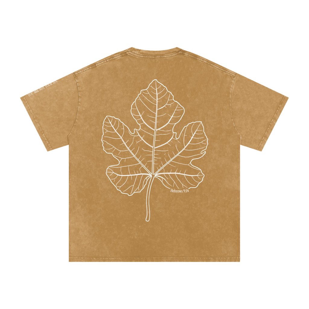 Snow Washed Oversized Cotton T-Shirt: Shame