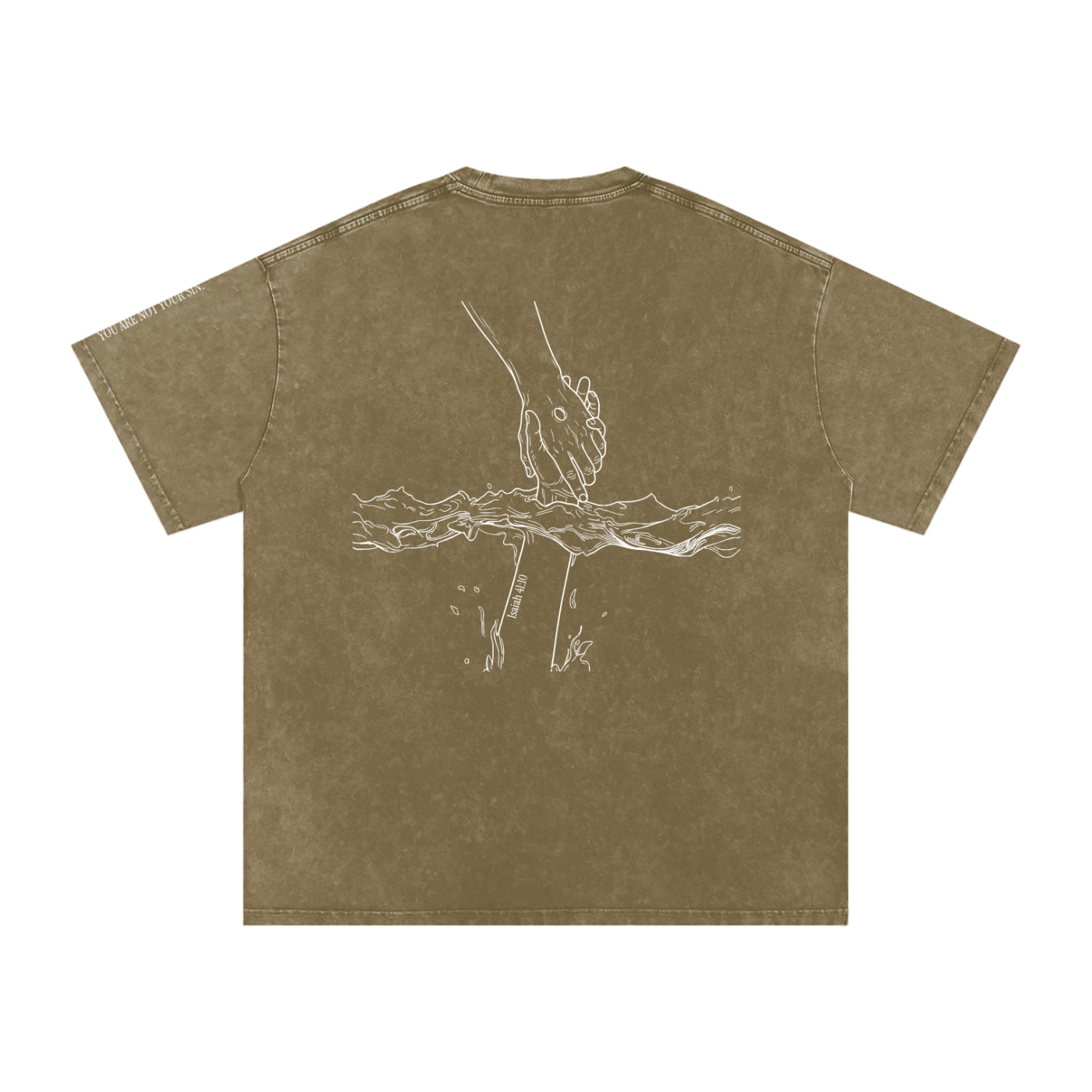 Snow Washed Oversized Cotton T-Shirt: Mental Health/Doubt