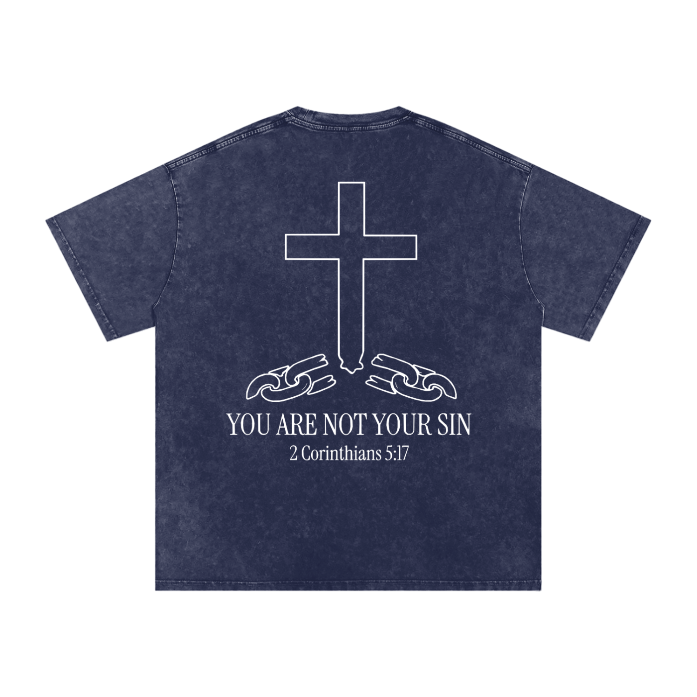 Snow Washed Oversized Cotton T-Shirt: YOU ARE NOT YOUR SIN