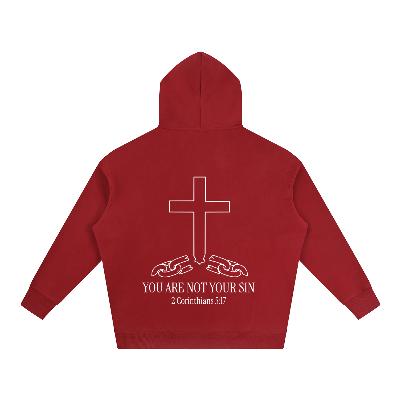 Oversize Fleeced Hoodie: YOU ARE NOT YOUR SIN
