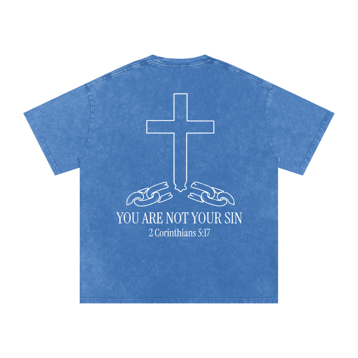 Snow Washed Oversized Cotton T-Shirt: YOU ARE NOT YOUR SIN