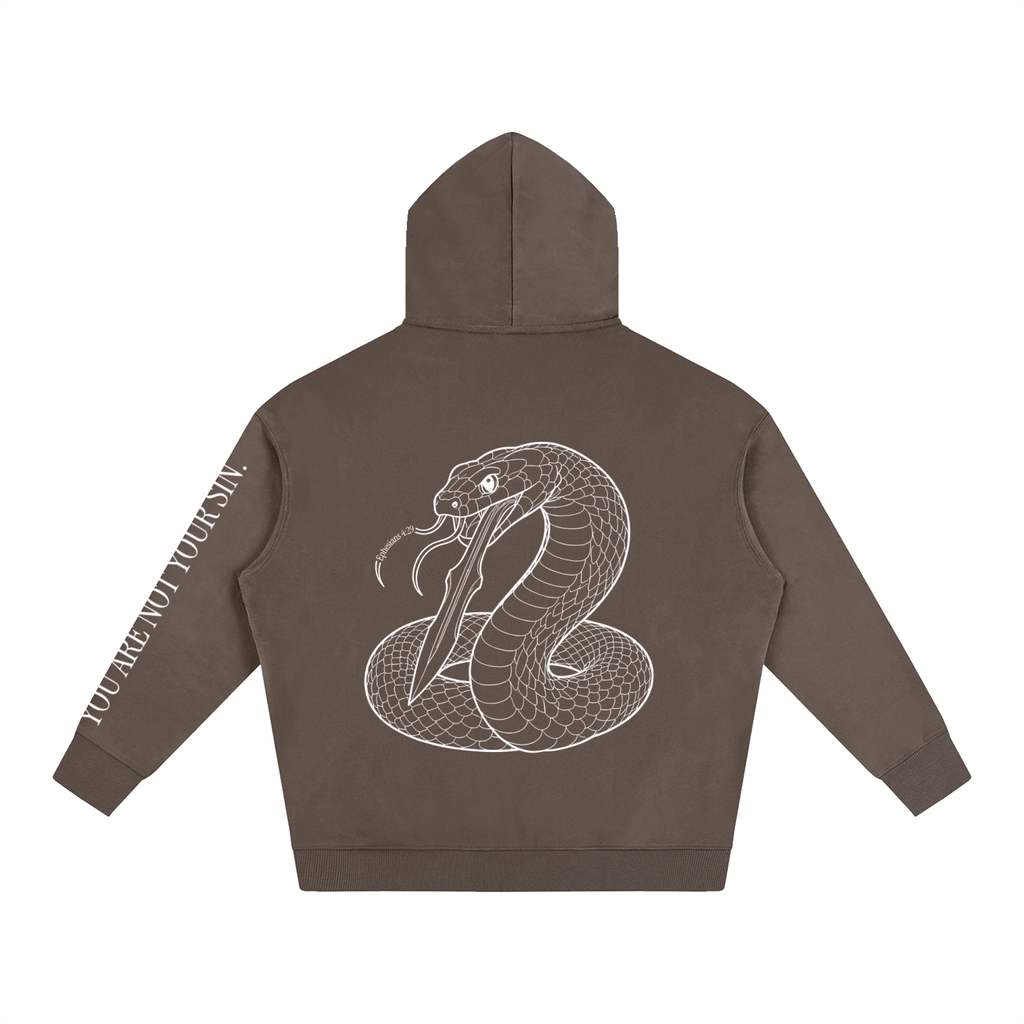 Oversize Fleeced Hoodie: Sins of the Tongue