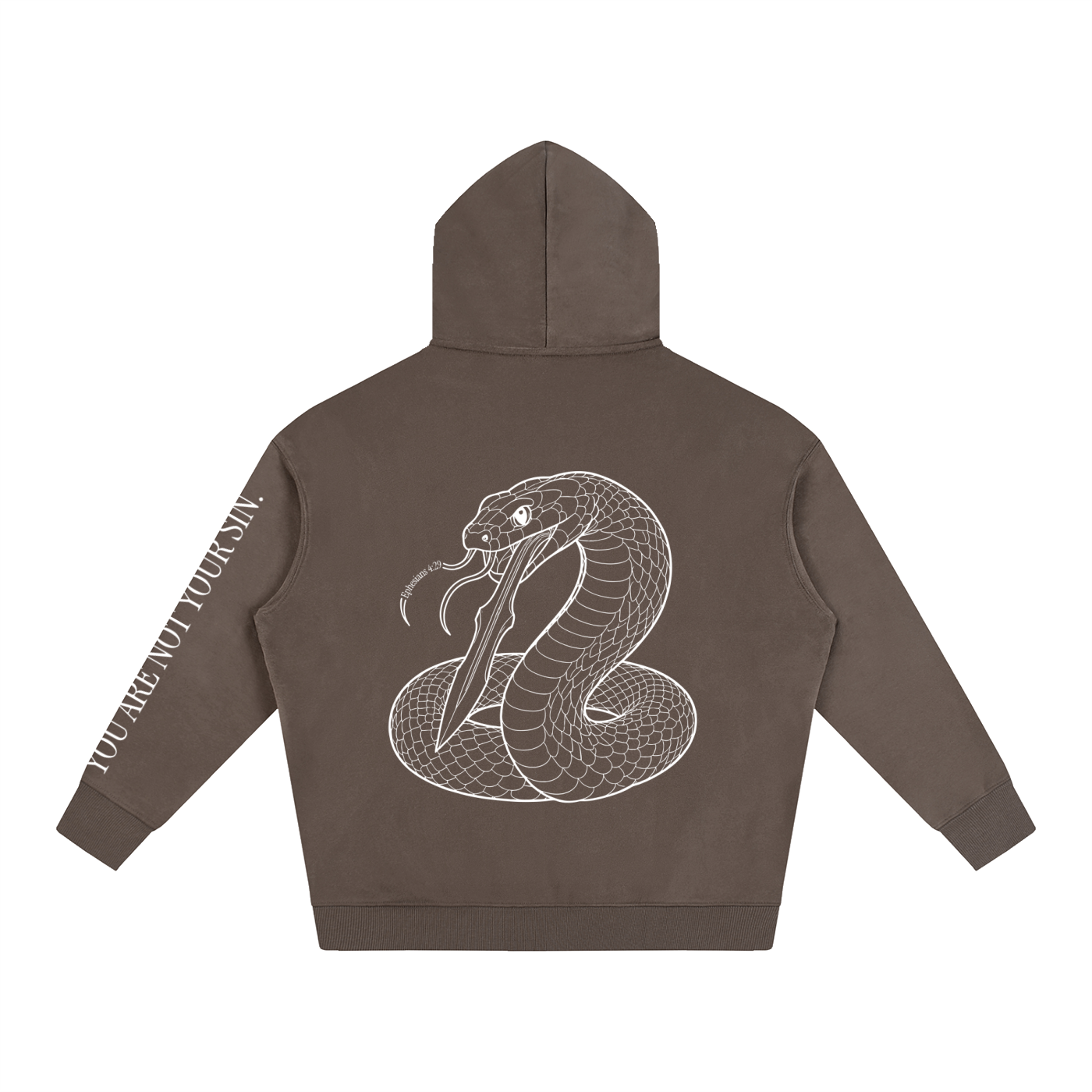 Oversize Fleeced Hoodie: Sins of the Tongue