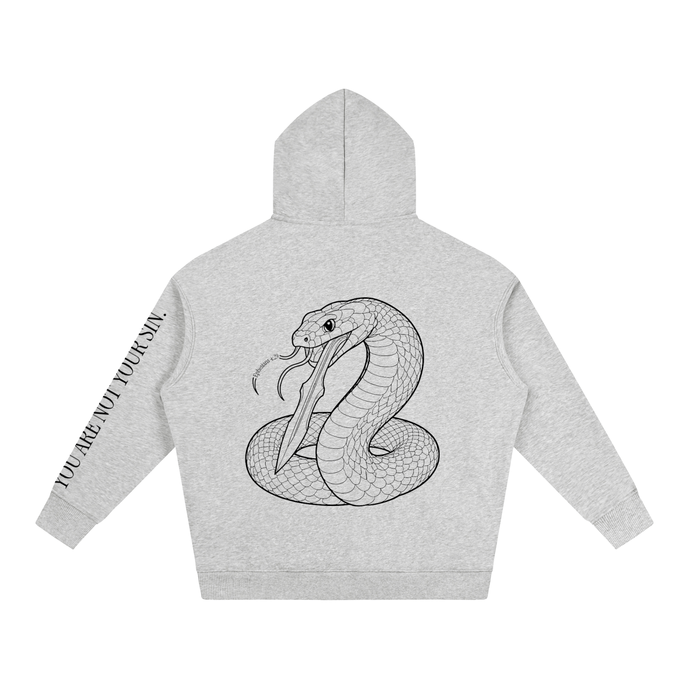 Oversize Fleeced Hoodie: Sins of the Tongue