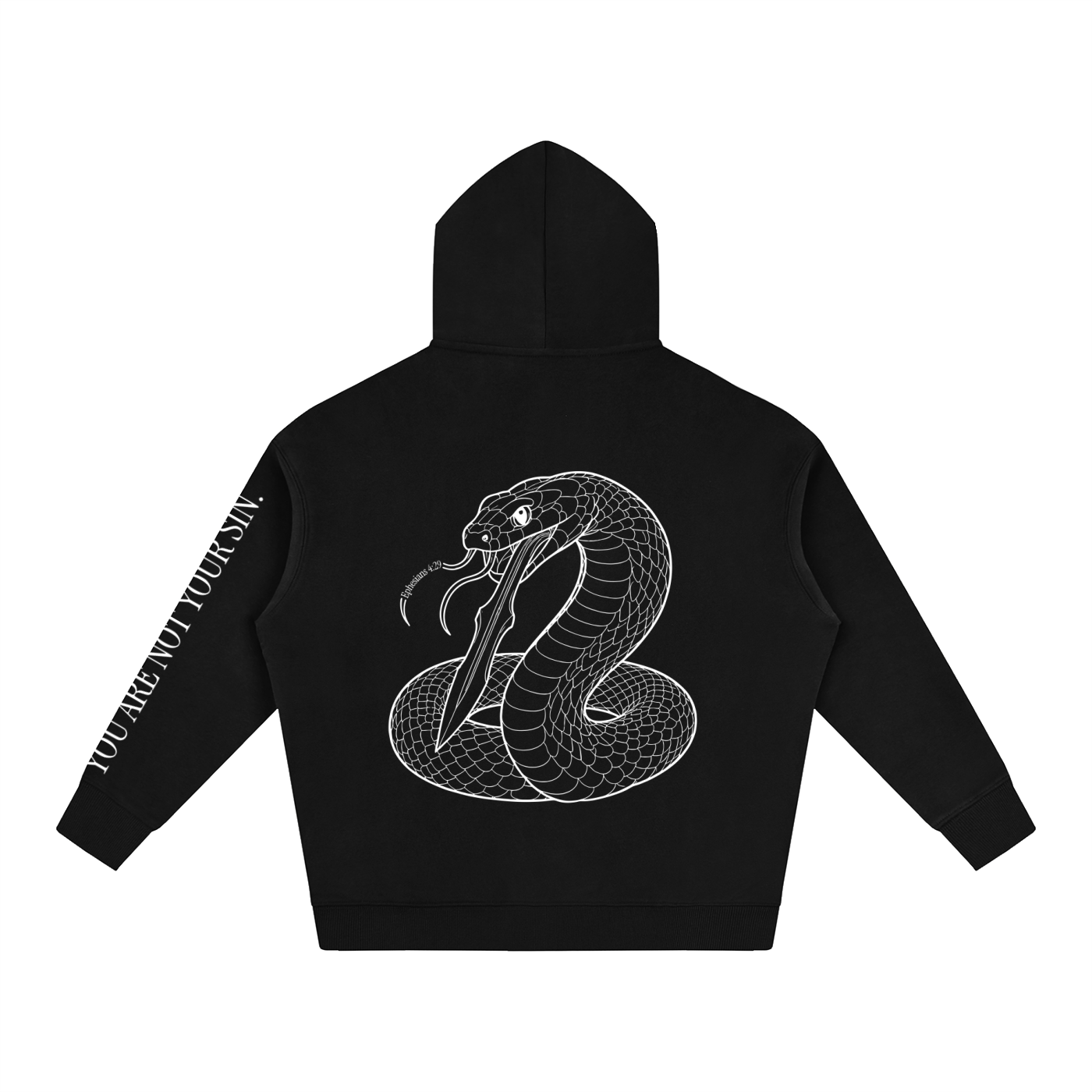 Oversize Fleeced Hoodie: Sins of the Tongue