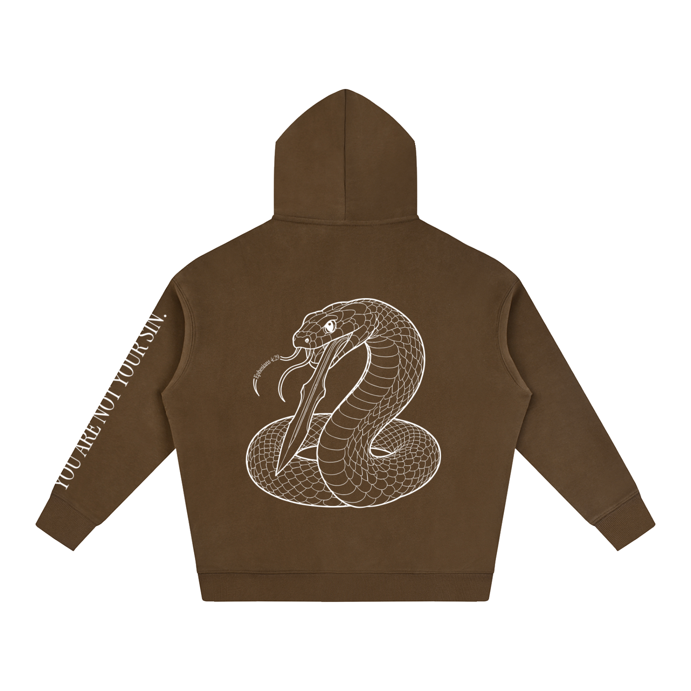 Oversize Fleeced Hoodie: Sins of the Tongue