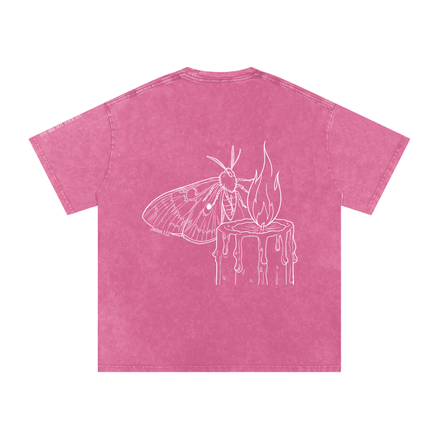 Snow Washed Oversized Cotton T-Shirt: Lust