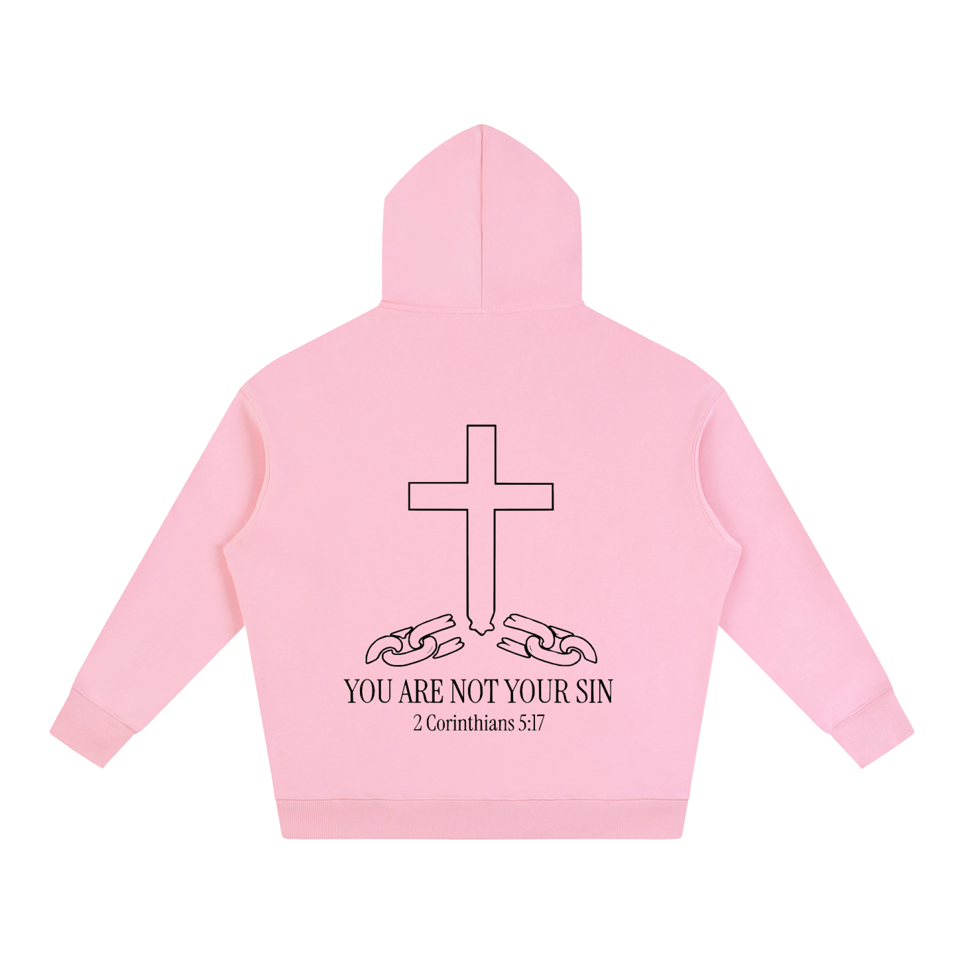 Oversize Fleeced Hoodie: YOU ARE NOT YOUR SIN