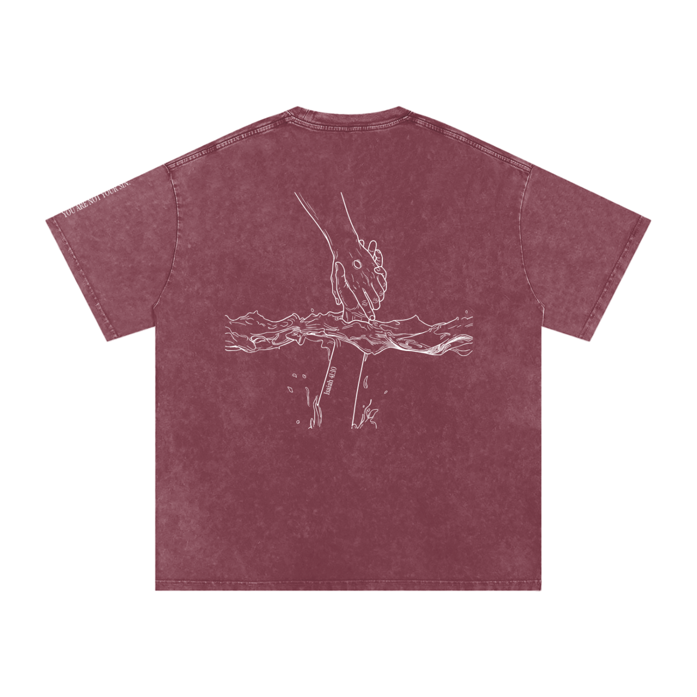 Snow Washed Oversized Cotton T-Shirt: Mental Health/Doubt