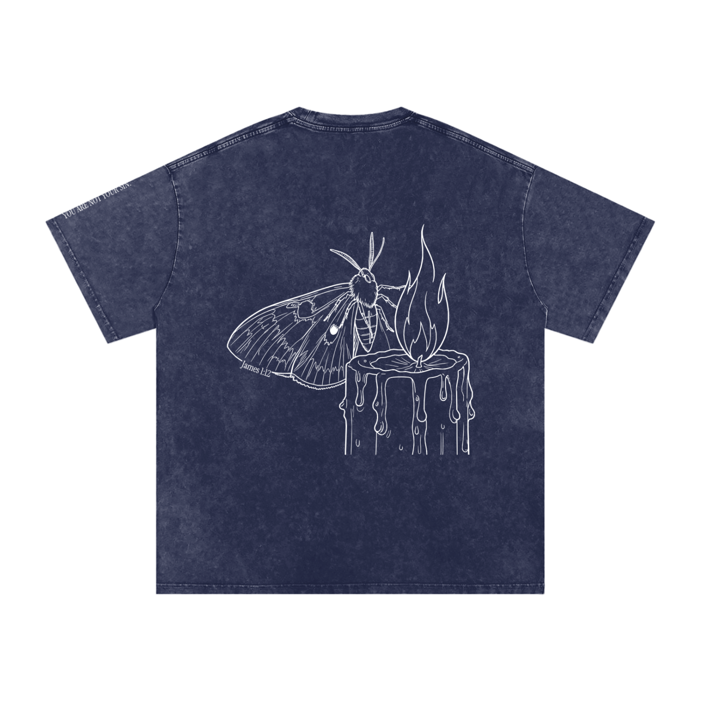 Snow Washed Oversized Cotton T-Shirt: Lust