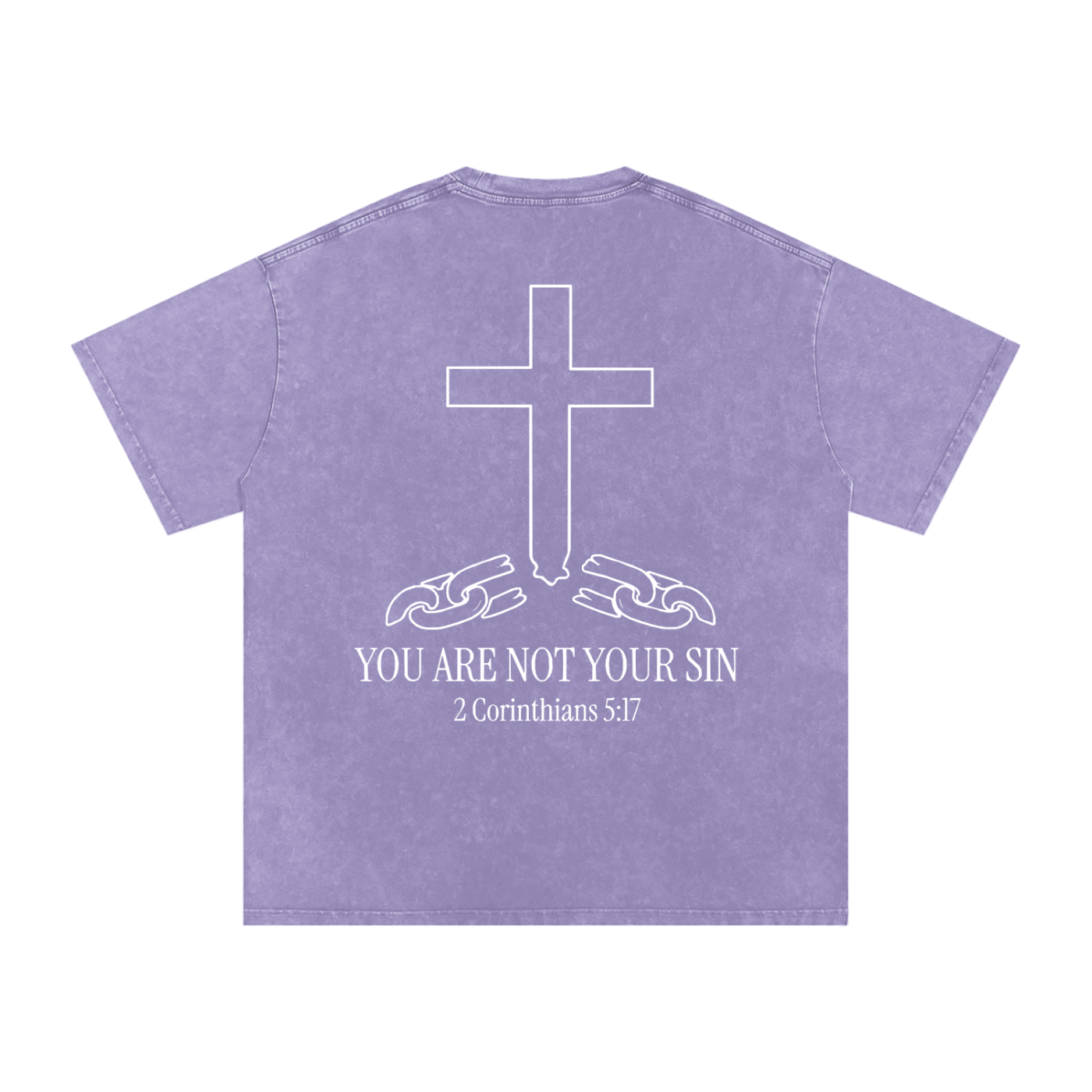 Snow Washed Oversized Cotton T-Shirt: YOU ARE NOT YOUR SIN