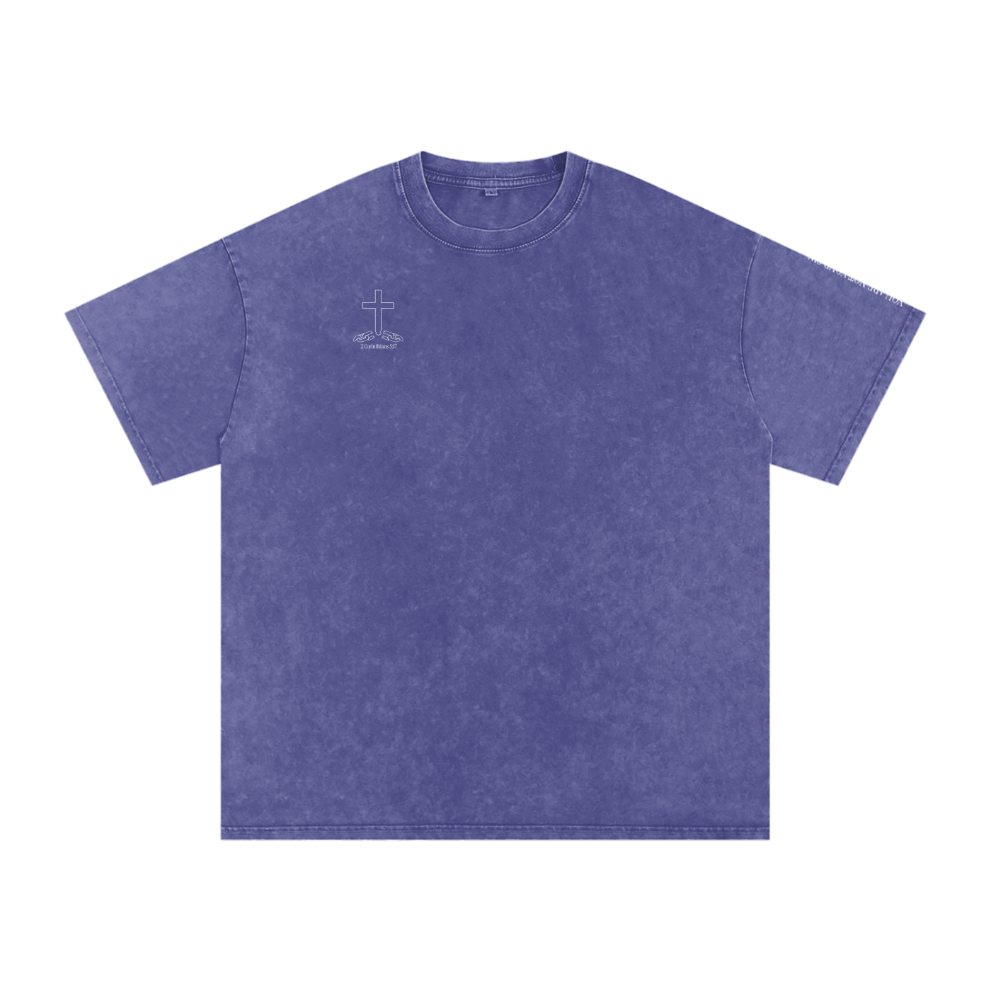 Snow Washed Oversized Cotton T-Shirt: Sins of the Tongue
