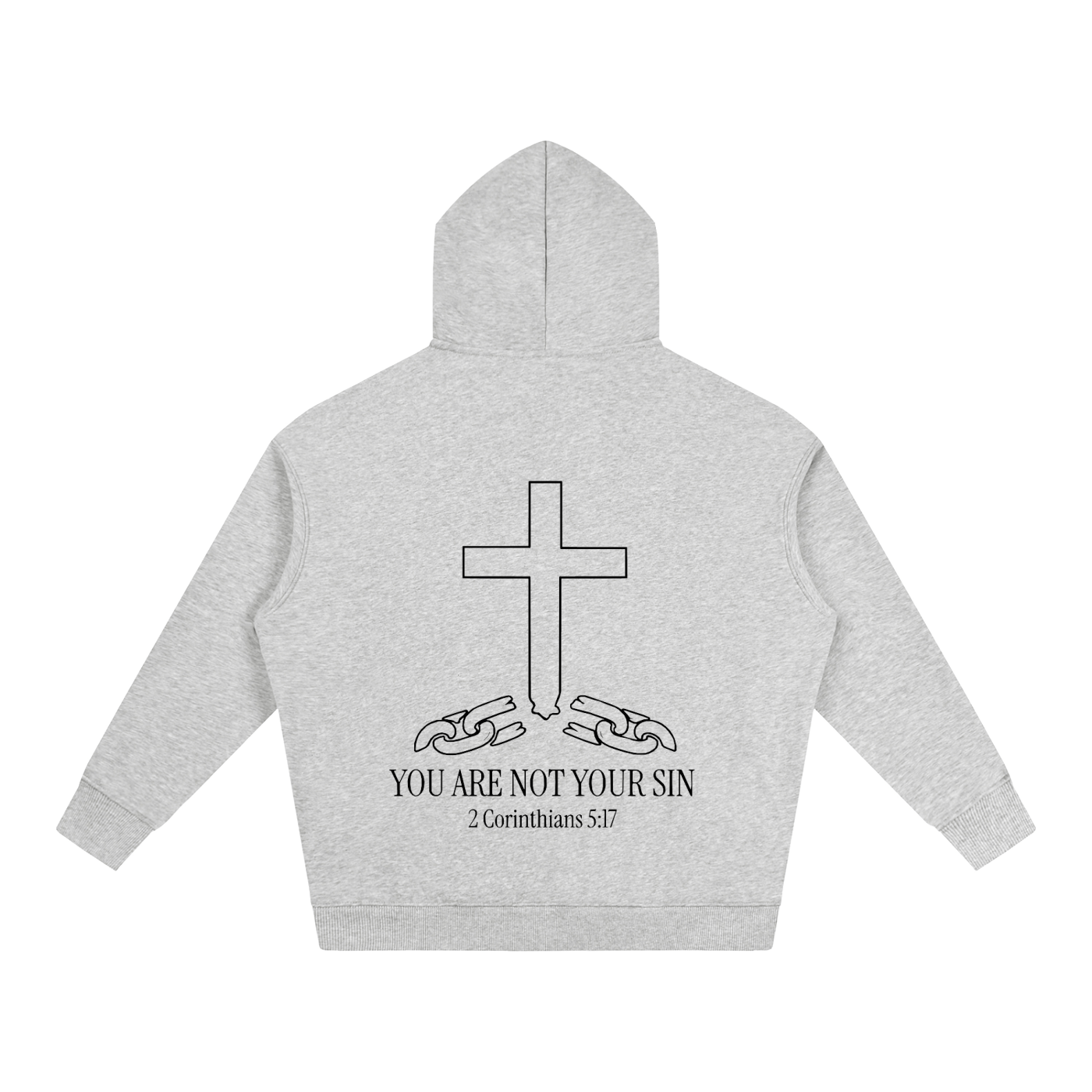 Oversize Fleeced Hoodie: YOU ARE NOT YOUR SIN