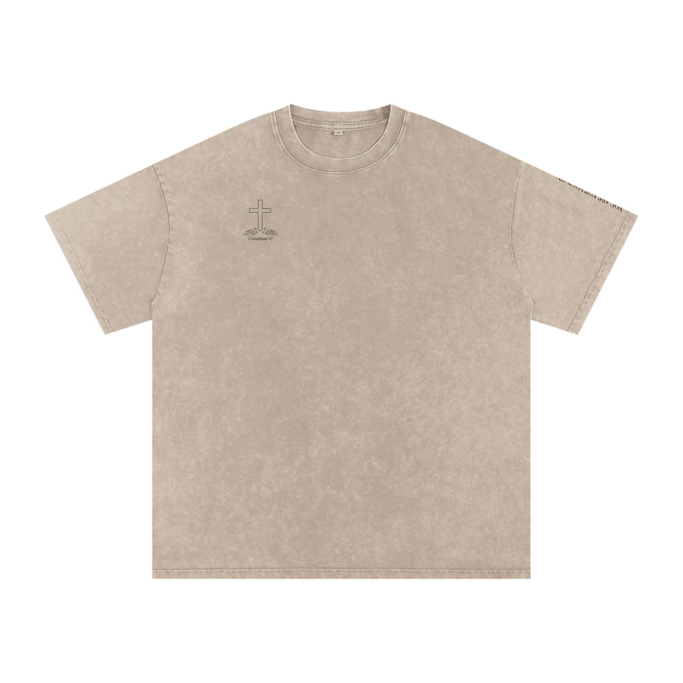 Snow Washed Oversized Cotton T-Shirt: Sobriety