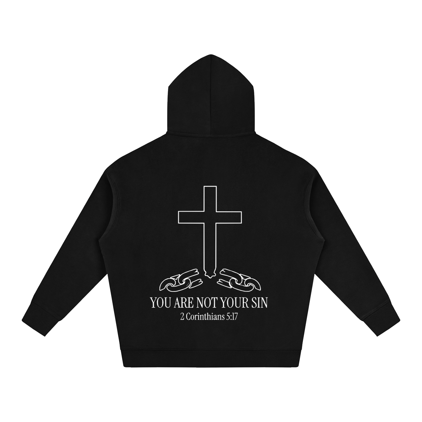 Oversize Fleeced Hoodie: YOU ARE NOT YOUR SIN