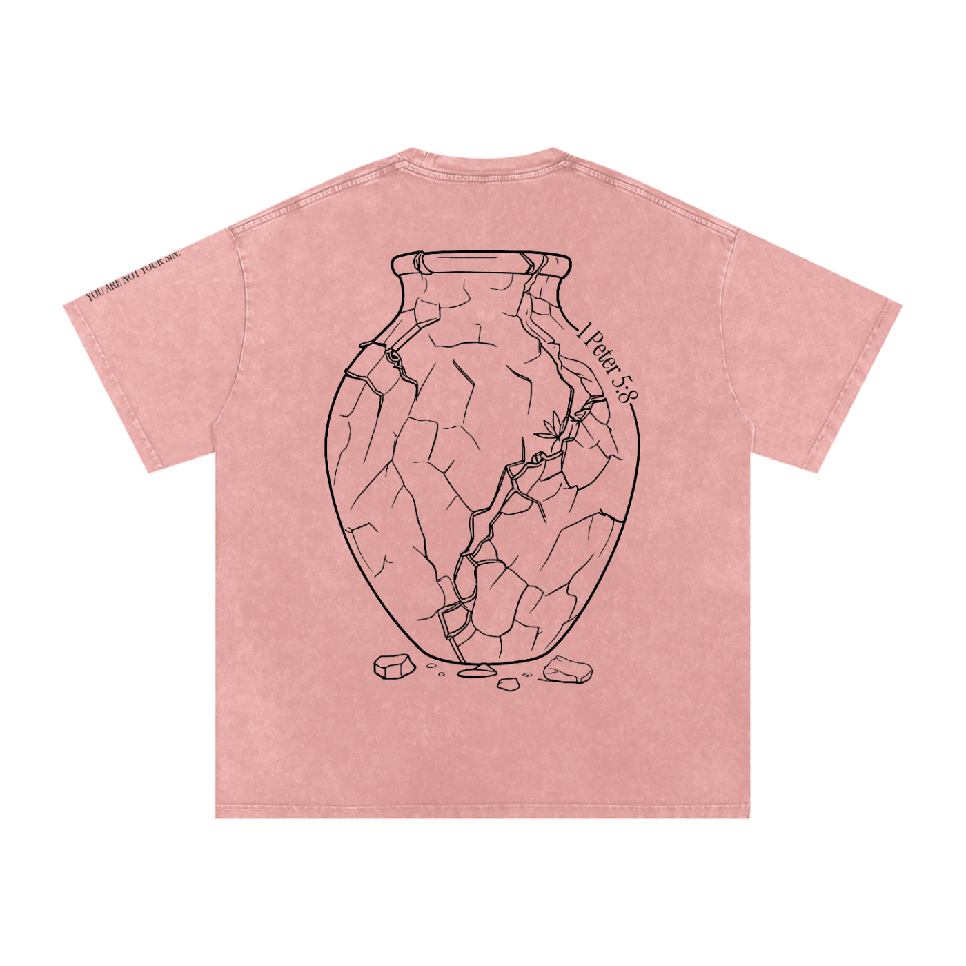 Snow Washed Oversized Cotton T-Shirt: Sobriety