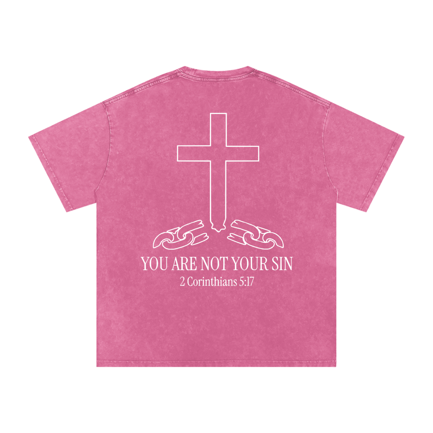 Snow Washed Oversized Cotton T-Shirt: YOU ARE NOT YOUR SIN