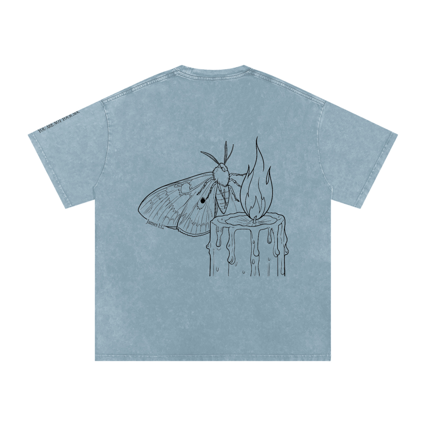 Snow Washed Oversized Cotton T-Shirt: Lust