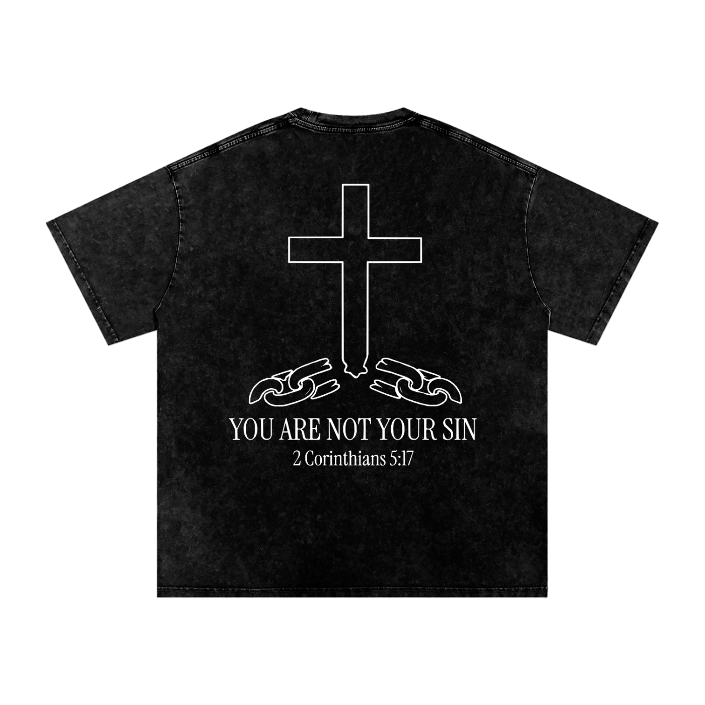 Snow Washed Oversized Cotton T-Shirt: YOU ARE NOT YOUR SIN