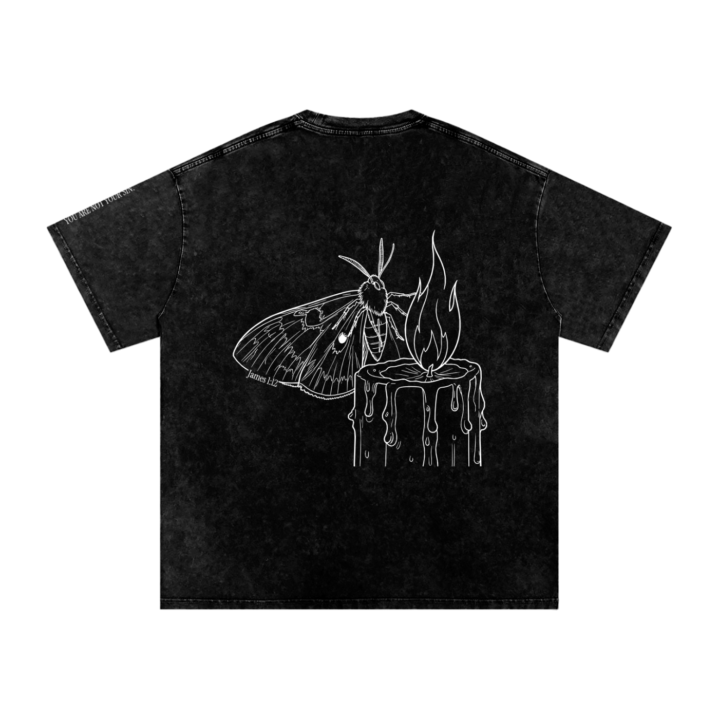 Snow Washed Oversized Cotton T-Shirt: Lust