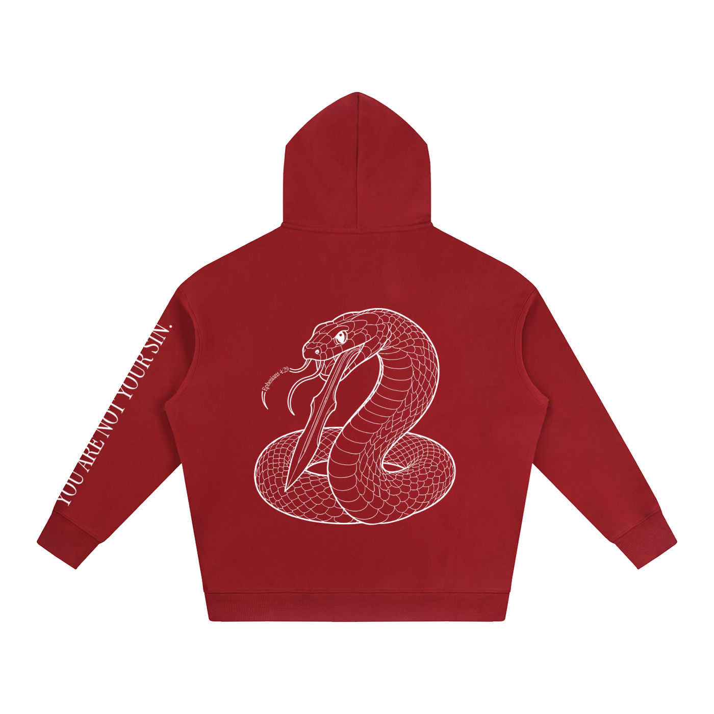 Oversize Fleeced Hoodie: Sins of the Tongue