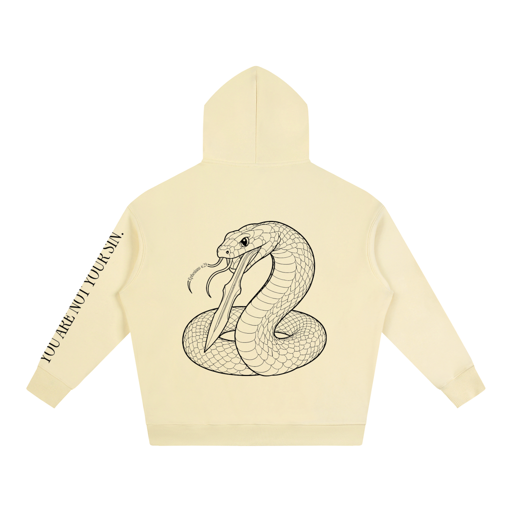 Oversize Fleeced Hoodie: Sins of the Tongue