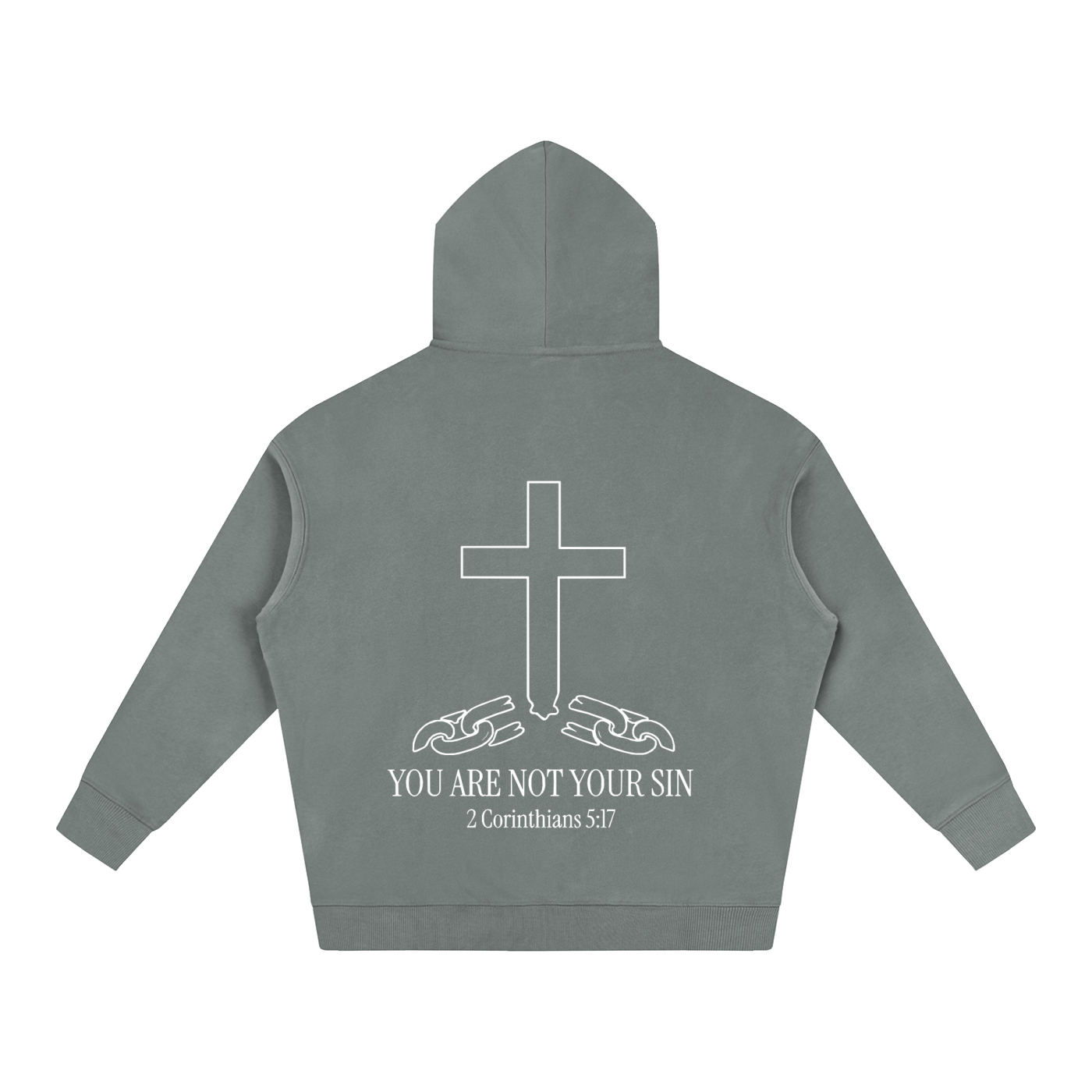Oversize Fleeced Hoodie: YOU ARE NOT YOUR SIN