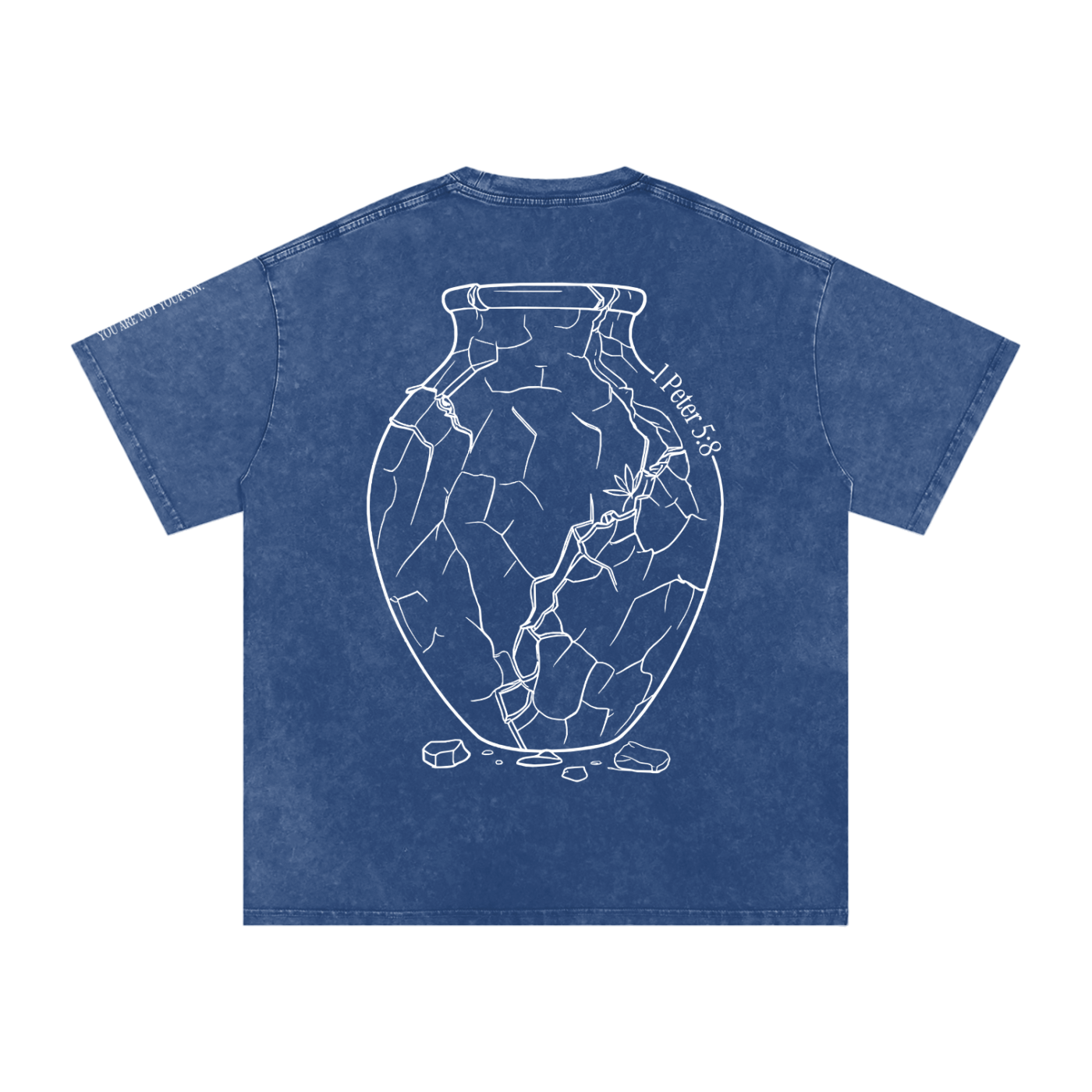 Snow Washed Oversized Cotton T-Shirt: Sobriety