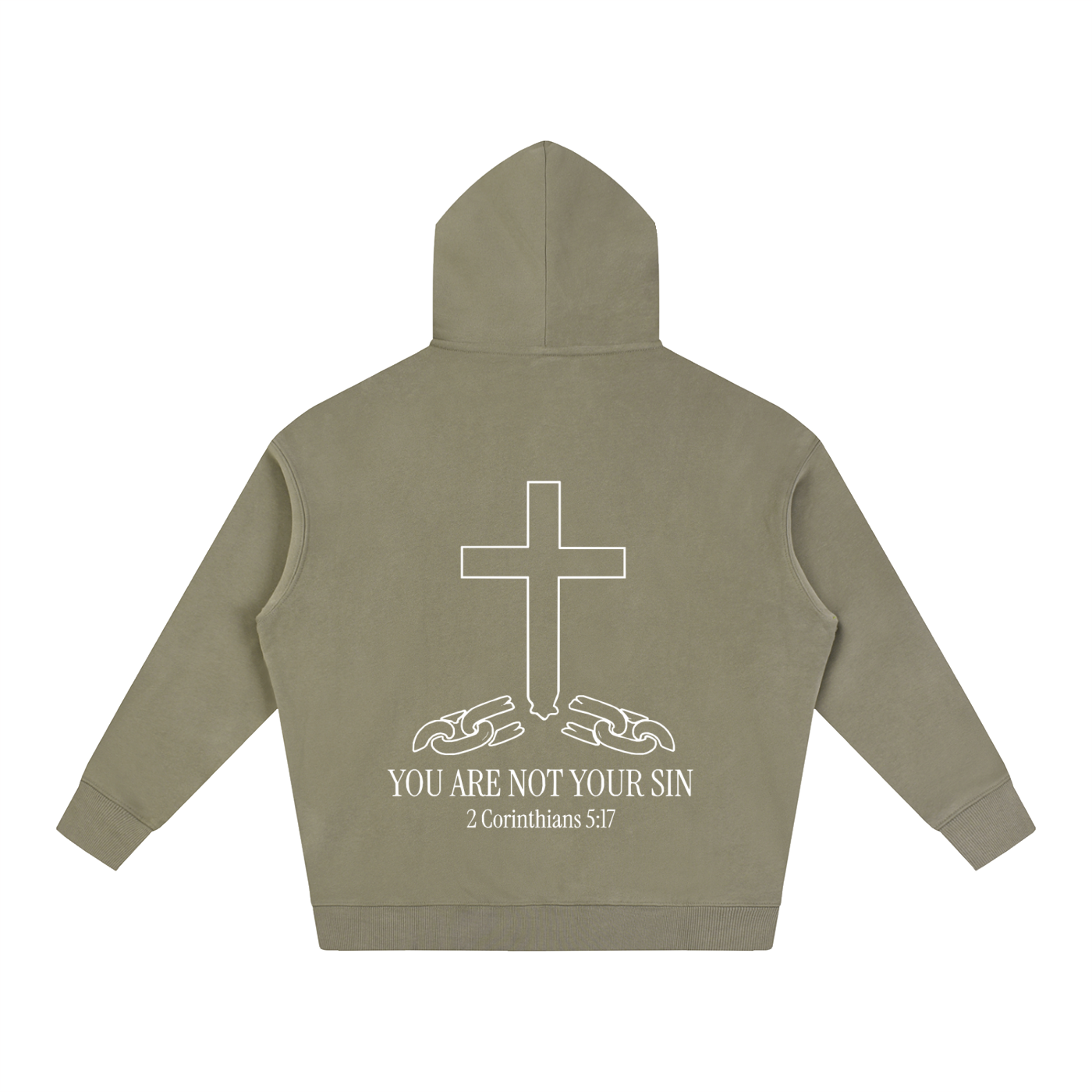Oversize Fleeced Hoodie: YOU ARE NOT YOUR SIN