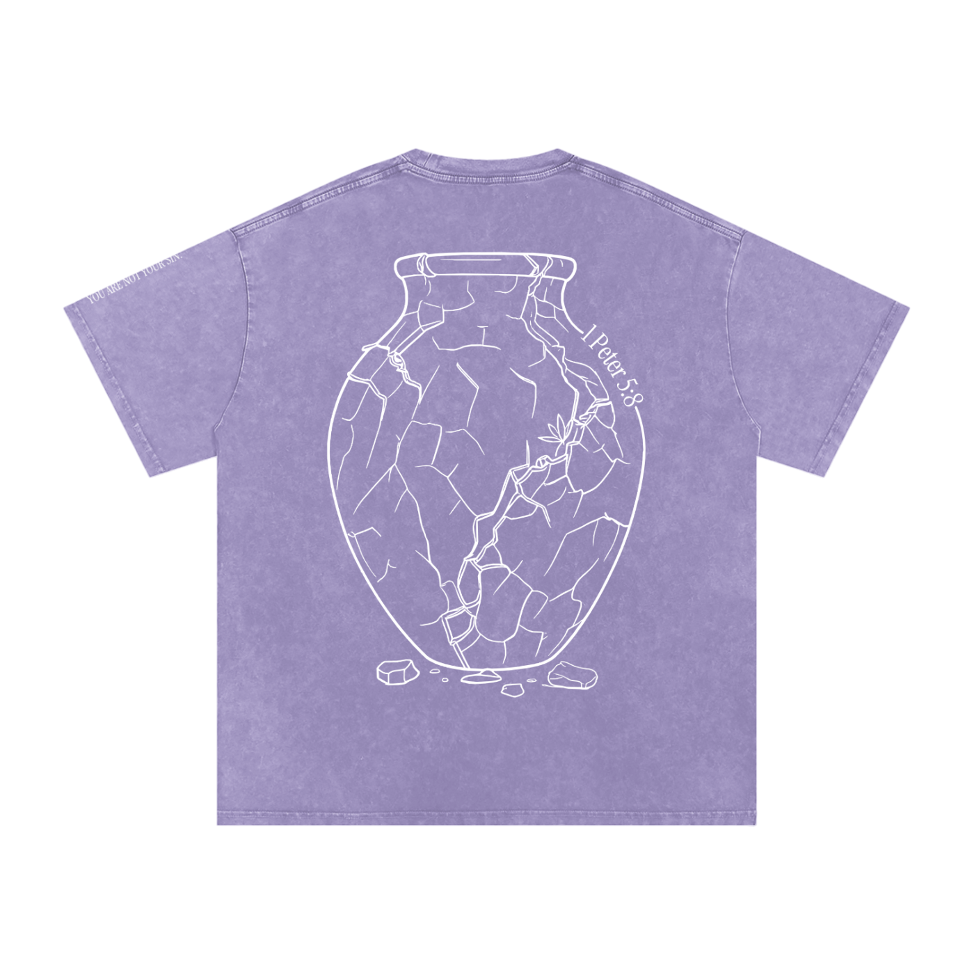 Snow Washed Oversized Cotton T-Shirt: Sobriety