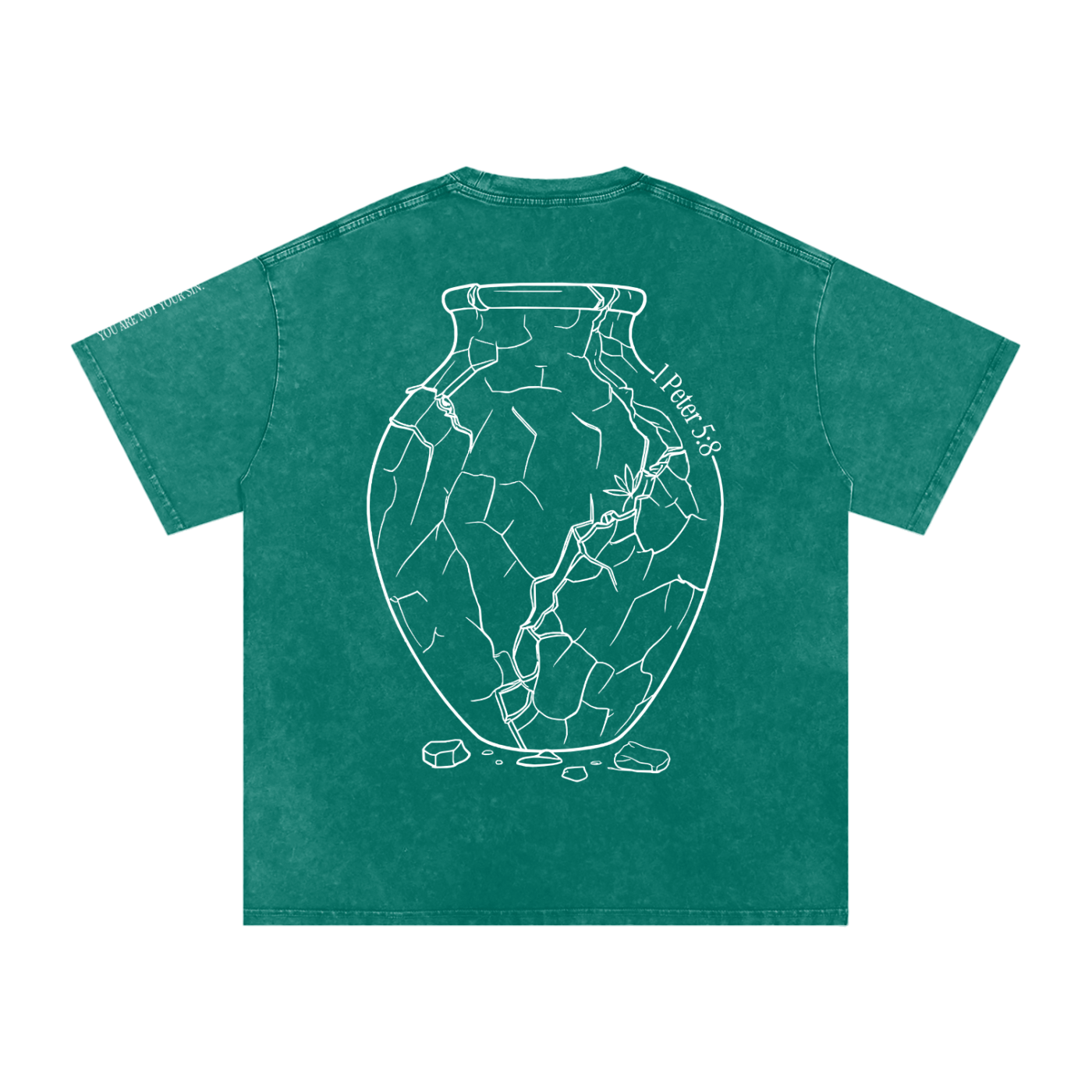Snow Washed Oversized Cotton T-Shirt: Sobriety