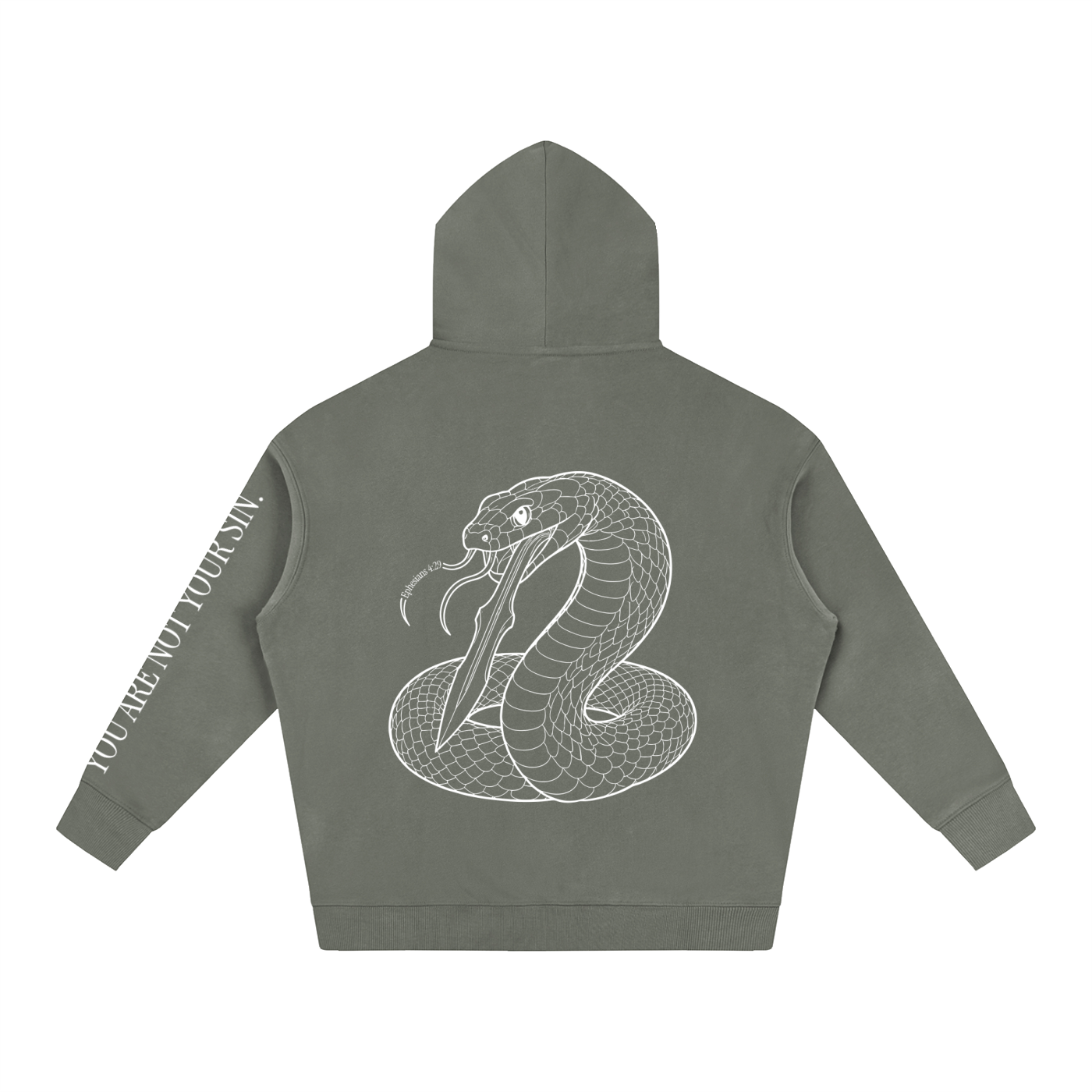 Oversize Fleeced Hoodie: Sins of the Tongue