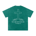 Snow Washed Oversized Cotton T-Shirt: YOU ARE NOT YOUR SIN
