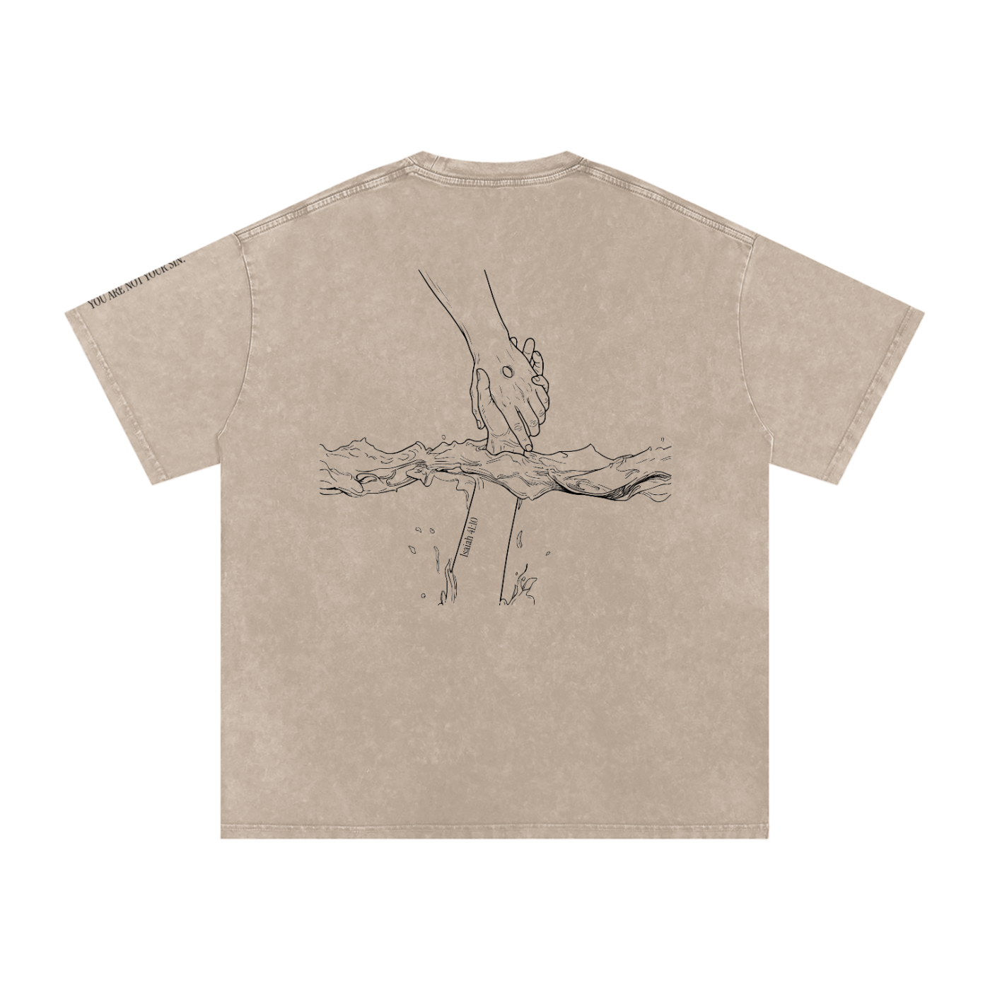Snow Washed Oversized Cotton T-Shirt: Mental Health/Doubt